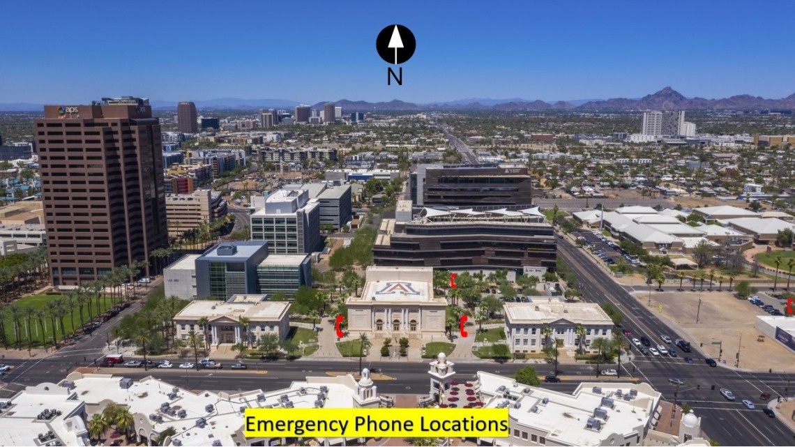Locations of Emergency Blue Phone